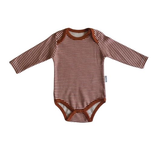 Baby Bodysuits Long Sleeve White Striped