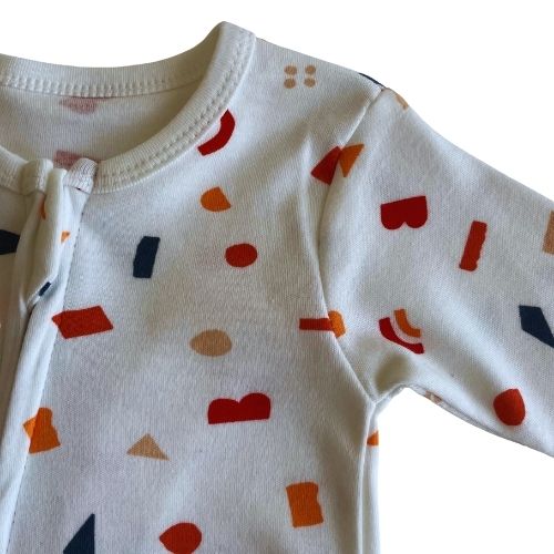 Baby Zippered Sleepsuit %100 Cotton