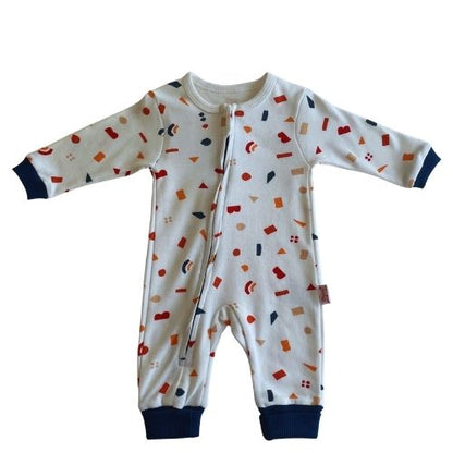 Baby Zippered Sleepsuit %100 Cotton