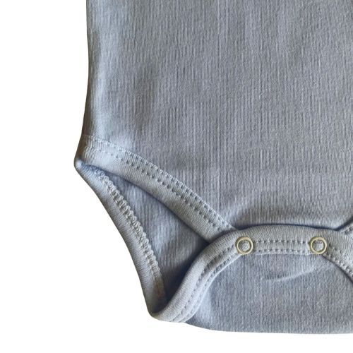 Basic Baby Bodysuits Short Sleeve %100 Cotton Blue
