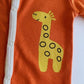 Baby Sleepsuit Long Sleeve Orange Giraffe