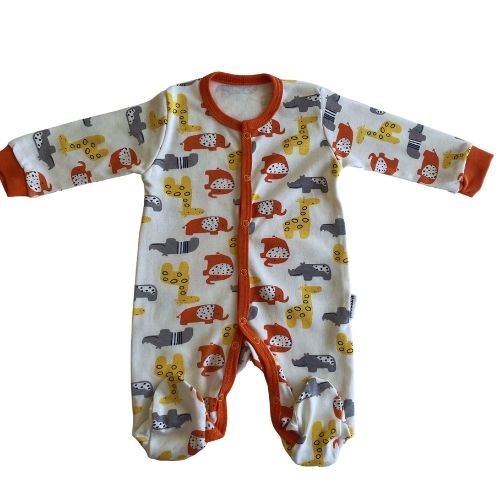 Baby Sleepsuit Long Sleeve Animals