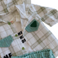 Baby Plaid Sweat Set Green