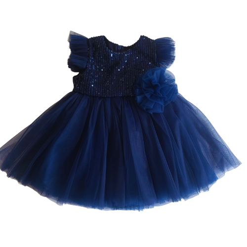 Baby Girl Dark Blue Tutu Dress Set