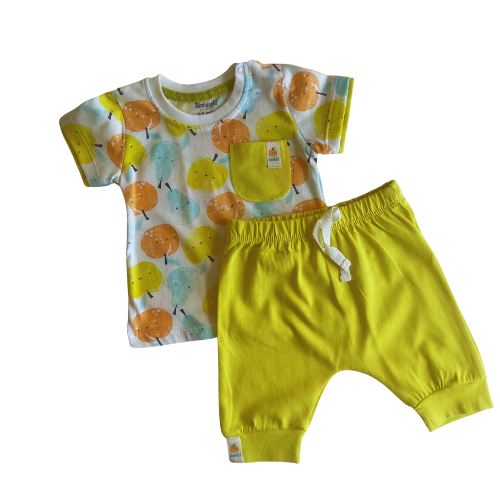 Baby Boy Fruit Capri Set Yellow