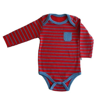 Baby Bodysuits Long Sleeve Blue Striped