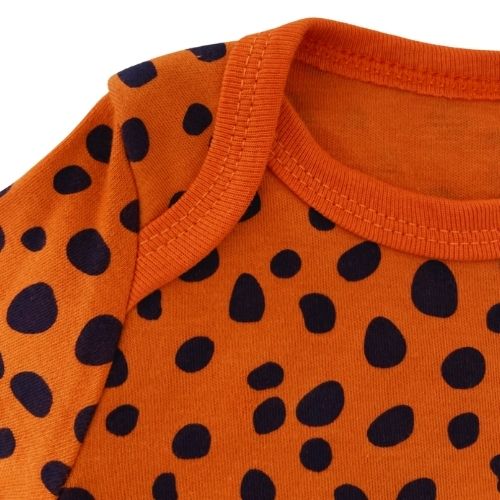 Baby Bodysuits Long Sleeve Leopard Patterned