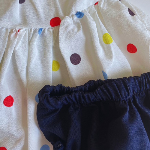 Baby Girl Colorful Polka Dot Dress Set