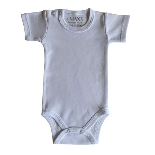 Basic Baby Bodysuits Short Sleeve %100 Cotton LOVE-WHİTE