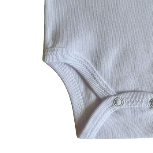 Basic Baby Bodysuits Short Sleeve %100 Cotton LOVE-WHİTE