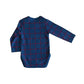 Baby Bodysuits Long Sleeve %100 Cotton Blue