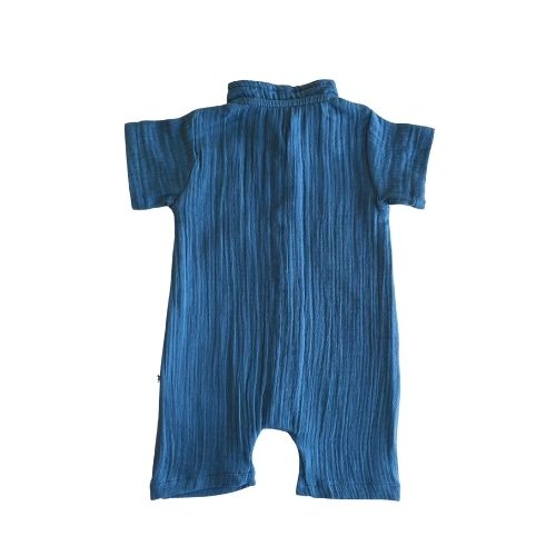 Four-color Split Button Rompers