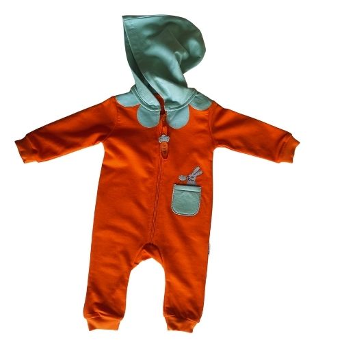 Baby Zippered Romper %100 Cotton