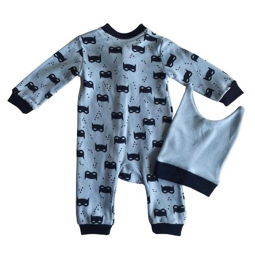 Baby Zippered Sleepsuit %100 Cotton Batman