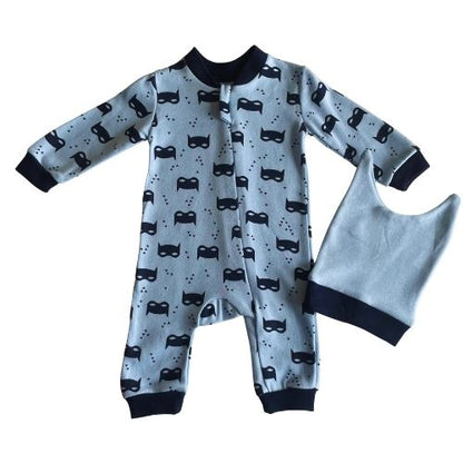 Baby Zippered Sleepsuit %100 Cotton Batman