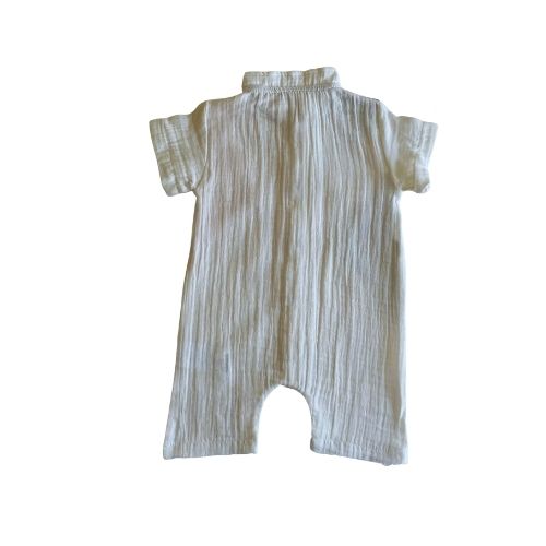 Four-color Split Button Rompers